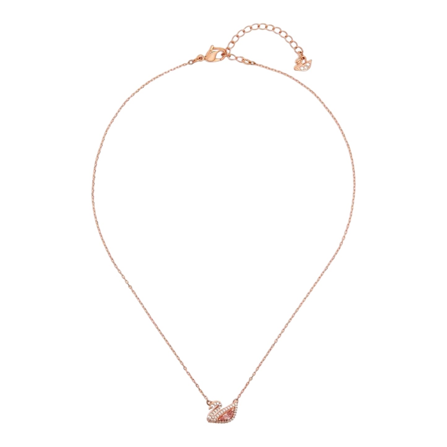 Swarovski Dazzling Swan Necklace in Rose-gold Plated Metal