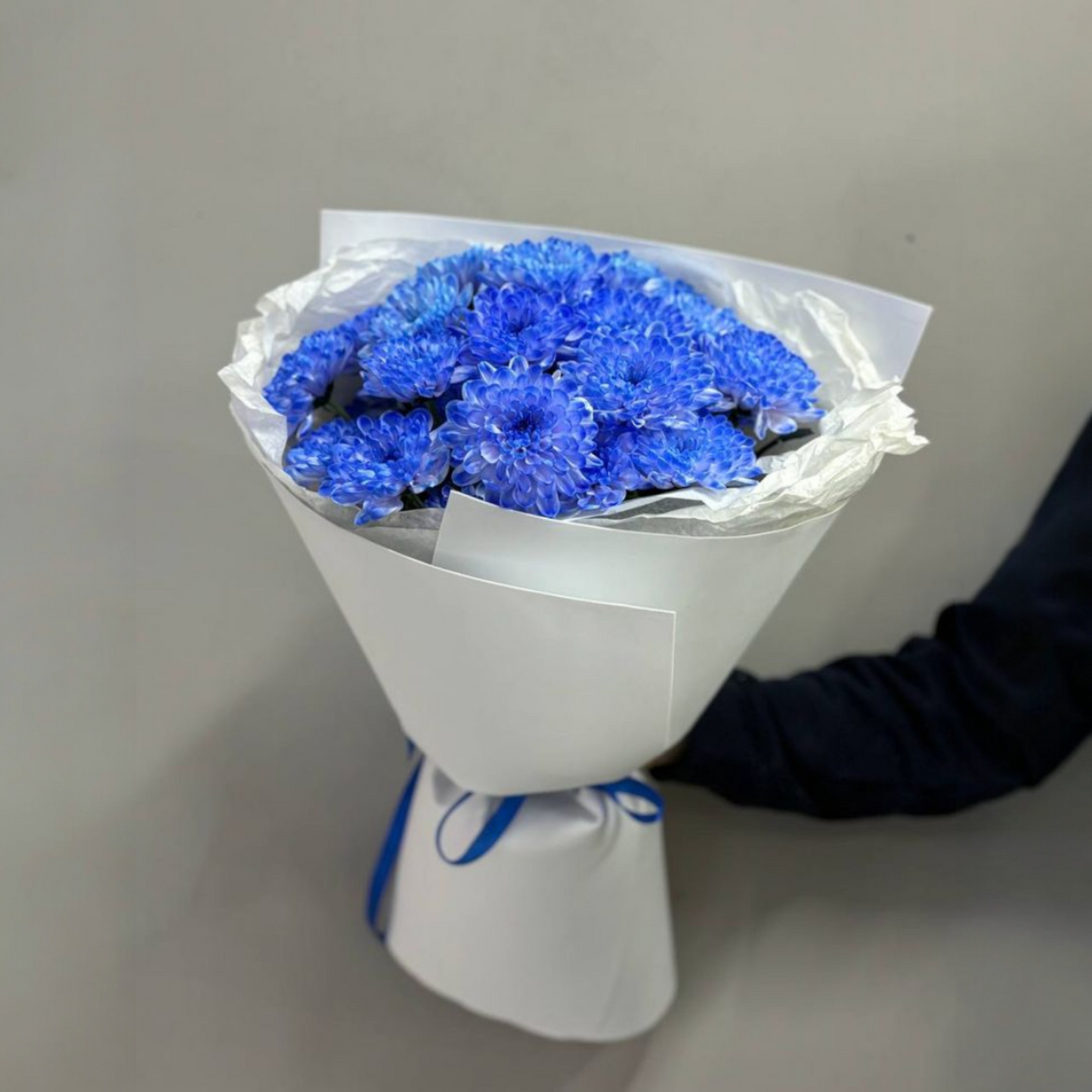 Blue Chrysanthemum Serenity Bouquet