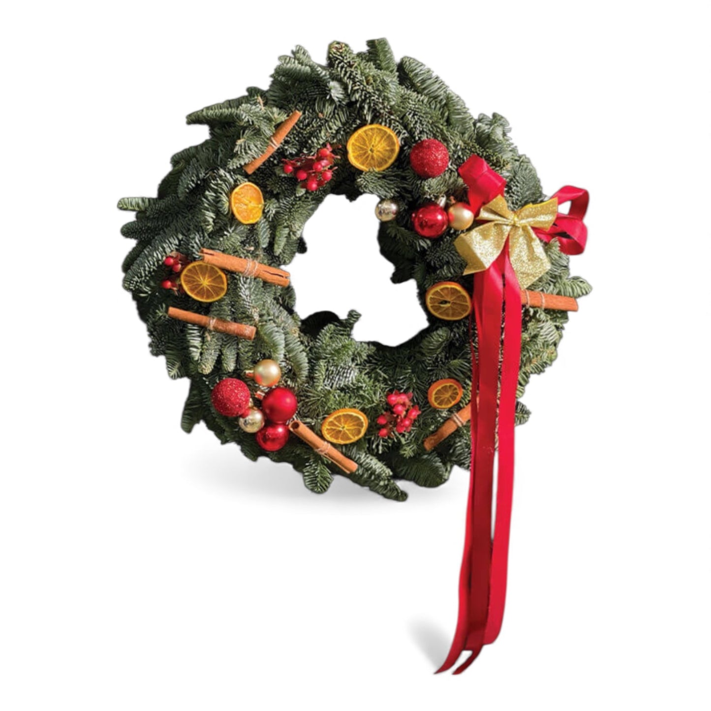 Holiday Spice Evergreen Wreath