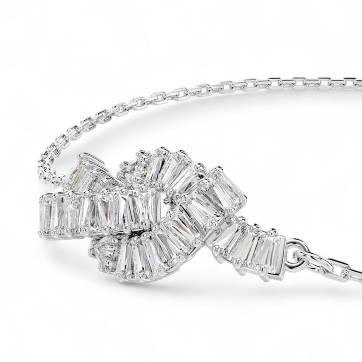 Swarovski Matrix Crystal Bracelet in Rhodium-plated Metal