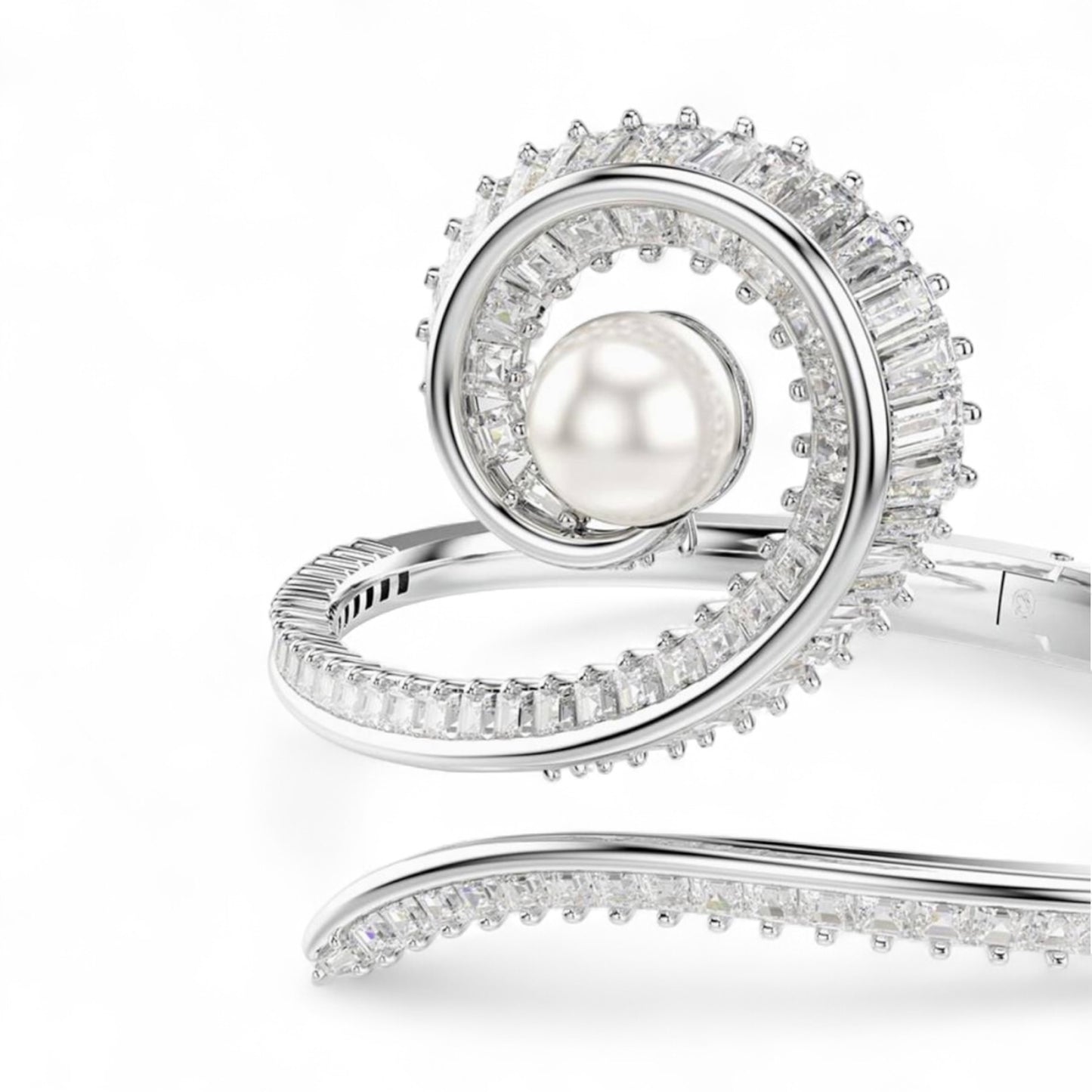 Swarovski x Ariana Grande Cuff Bangle in Rhodium-plated Metal