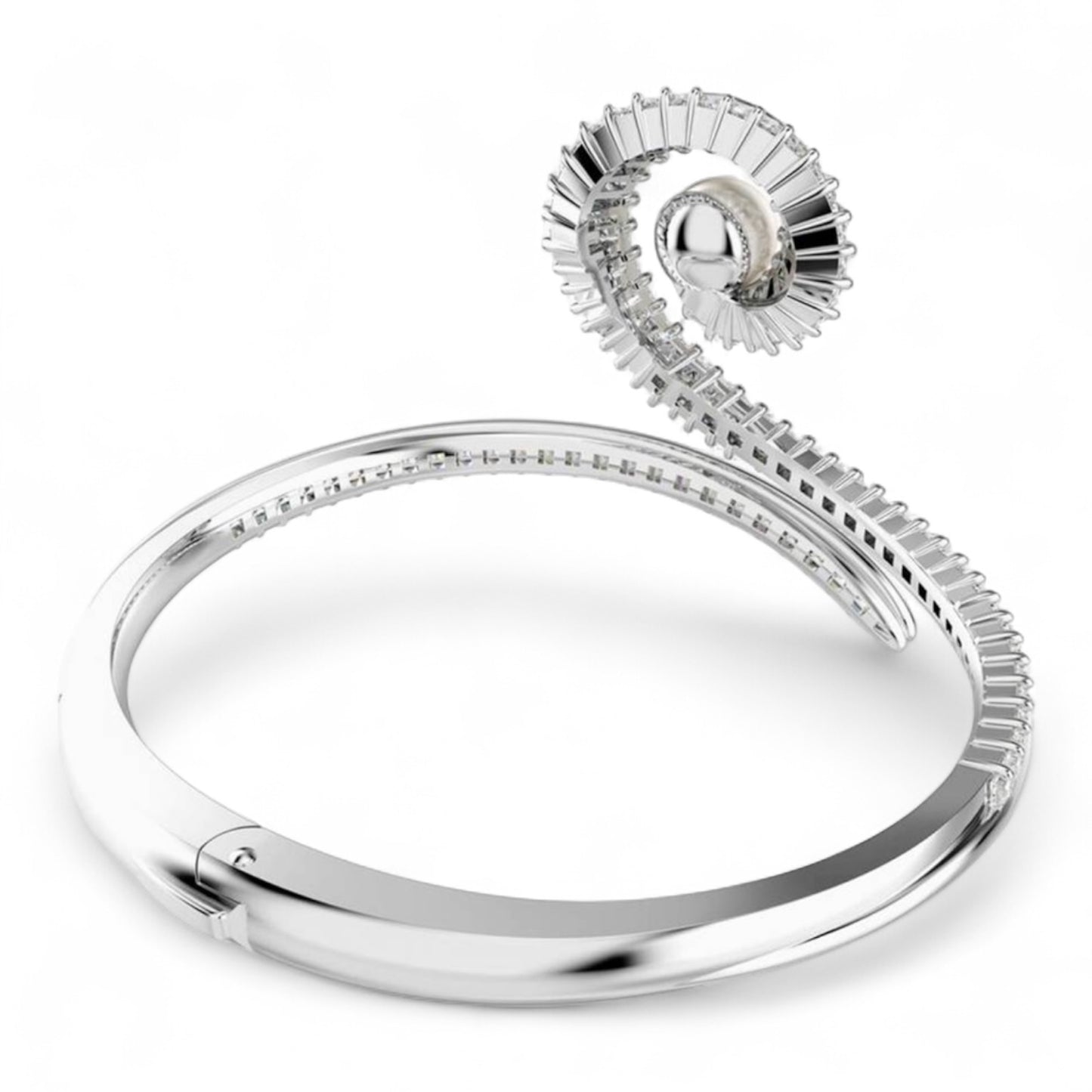 Swarovski x Ariana Grande Cuff Bangle in Rhodium-plated Metal