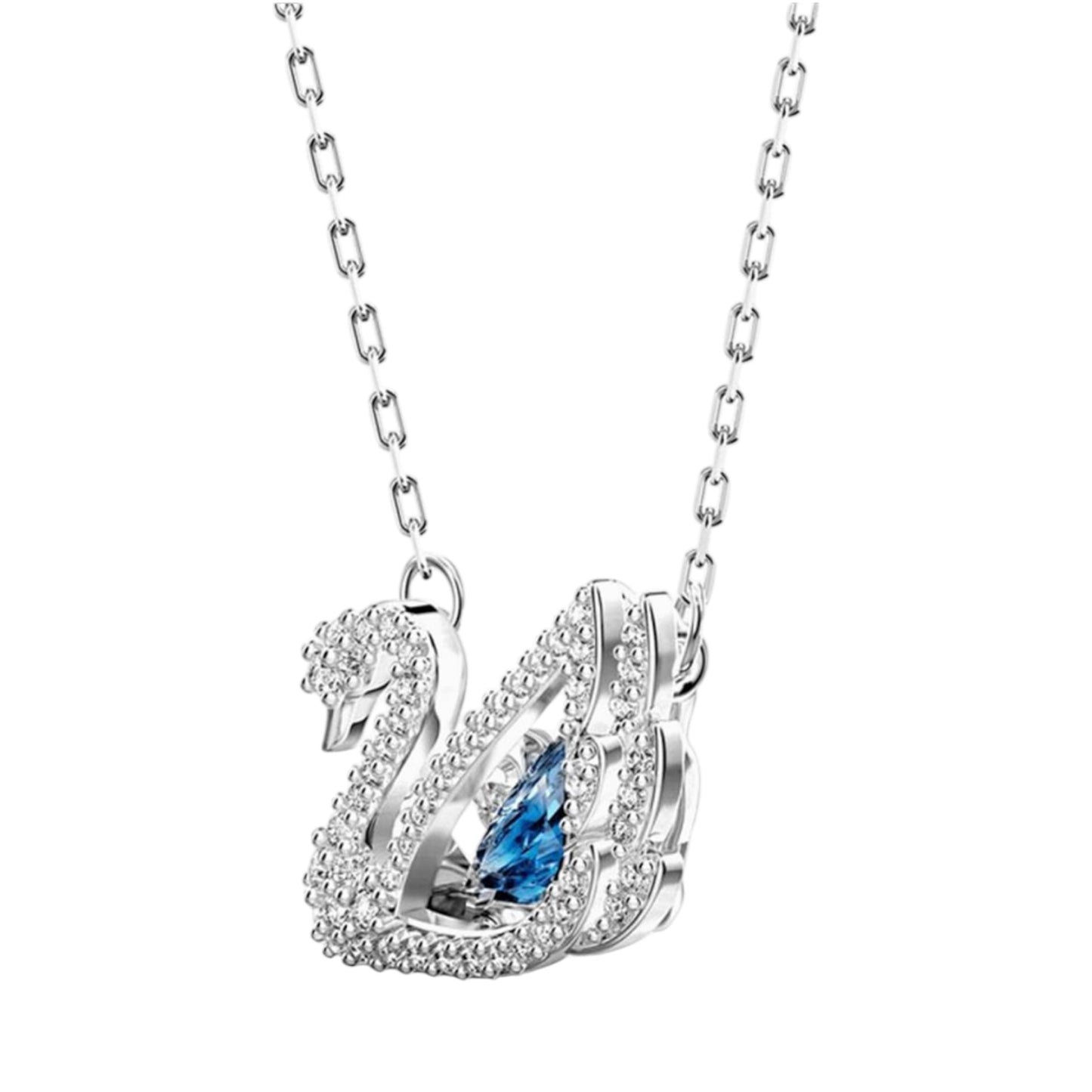 Swarovski Dancing Swan Necklace in Rhodium-plated Metal