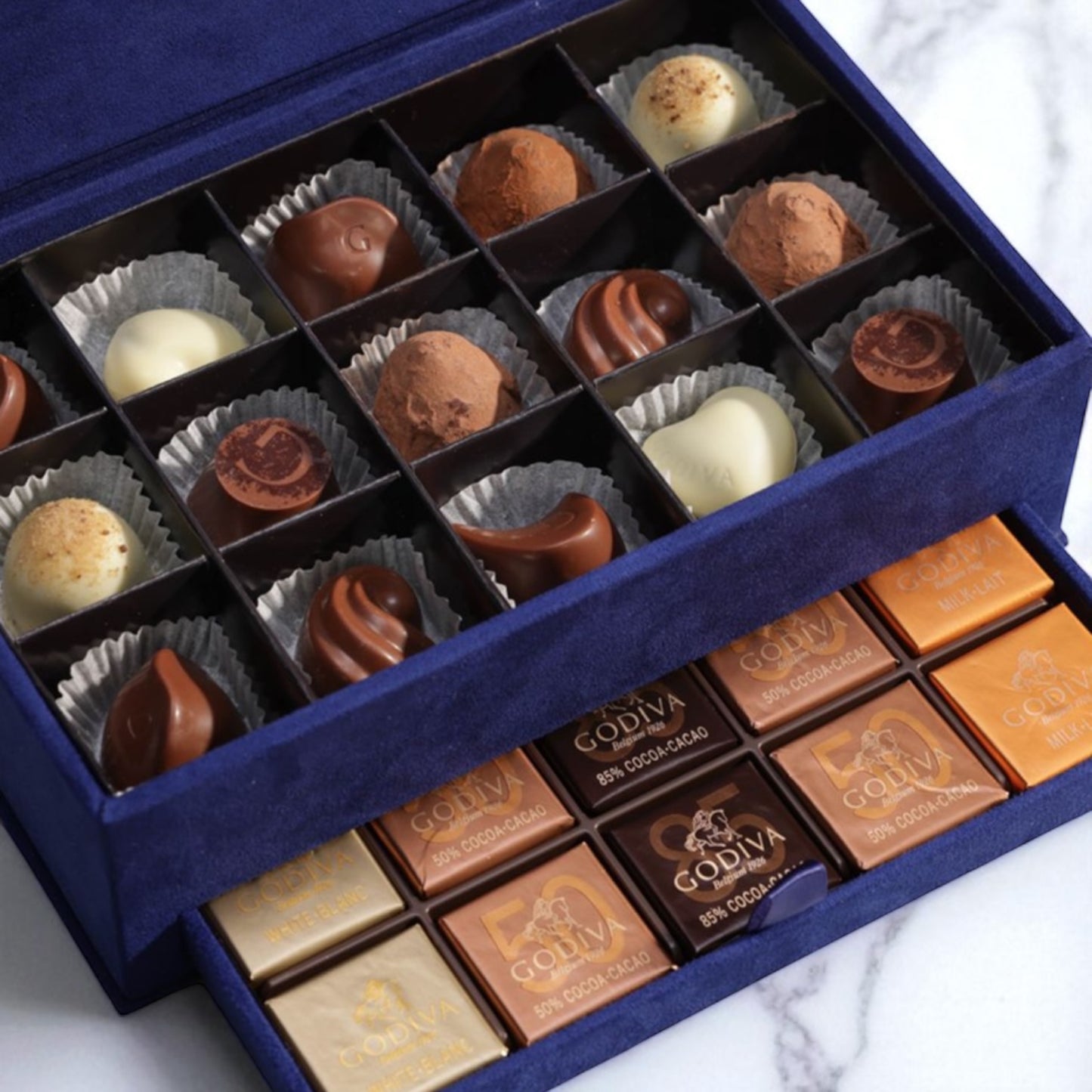 Godiva Chocolates Royal Navy Blue Box | 45 Pieces