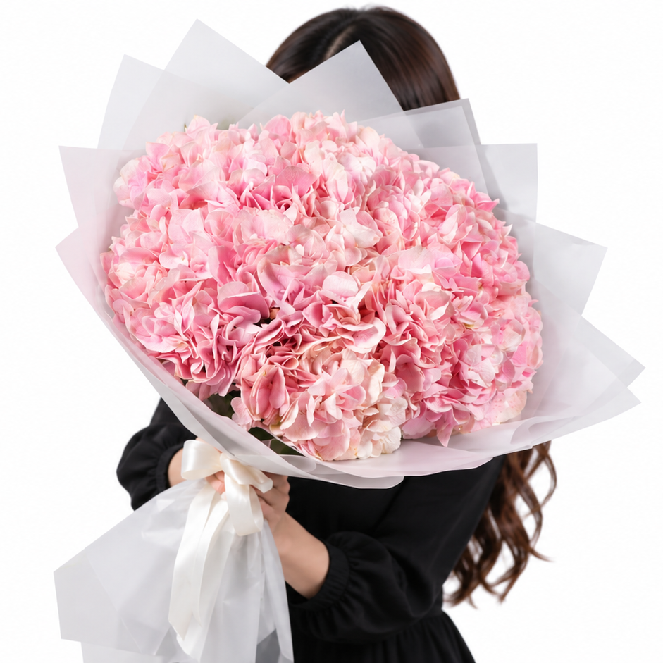 Pink Cloud Hydrangea Bouquet