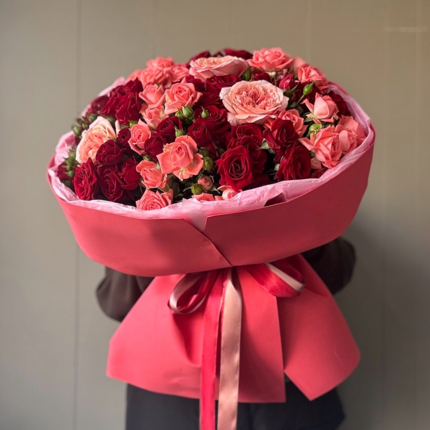 Red & Blush Rose Grandeur