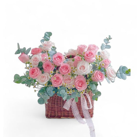 Blush Basket - Vianya Florals