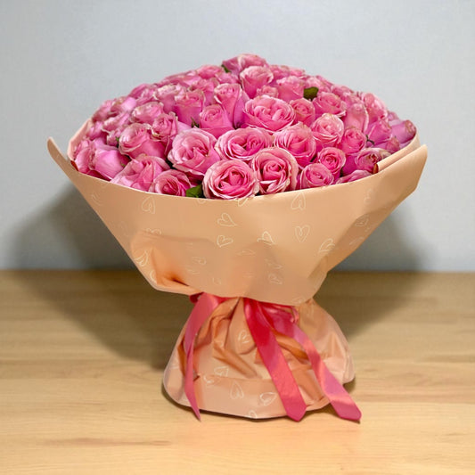 101 Pink Roses Bouquet