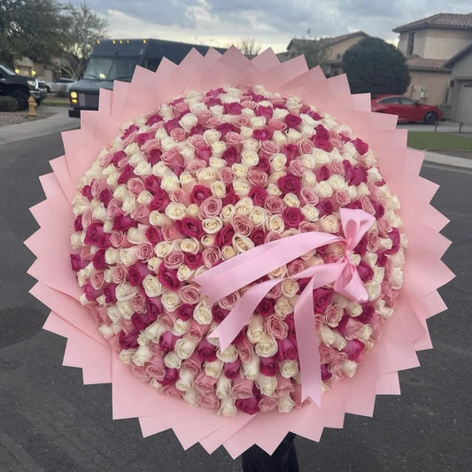 Pink & White Rose Medley