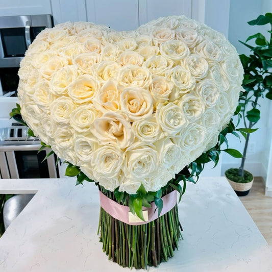 Heart of White Roses