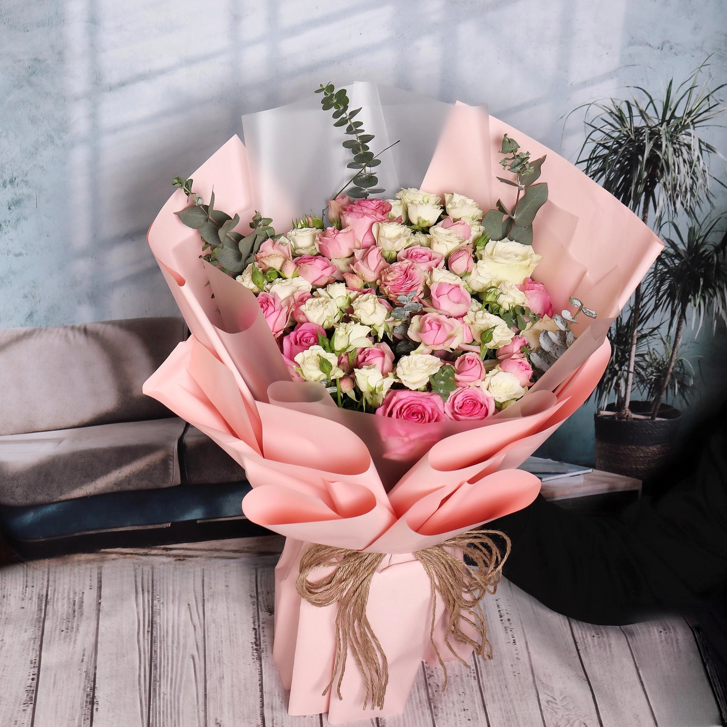 Blush Harmony Mixed Rose Bouquet