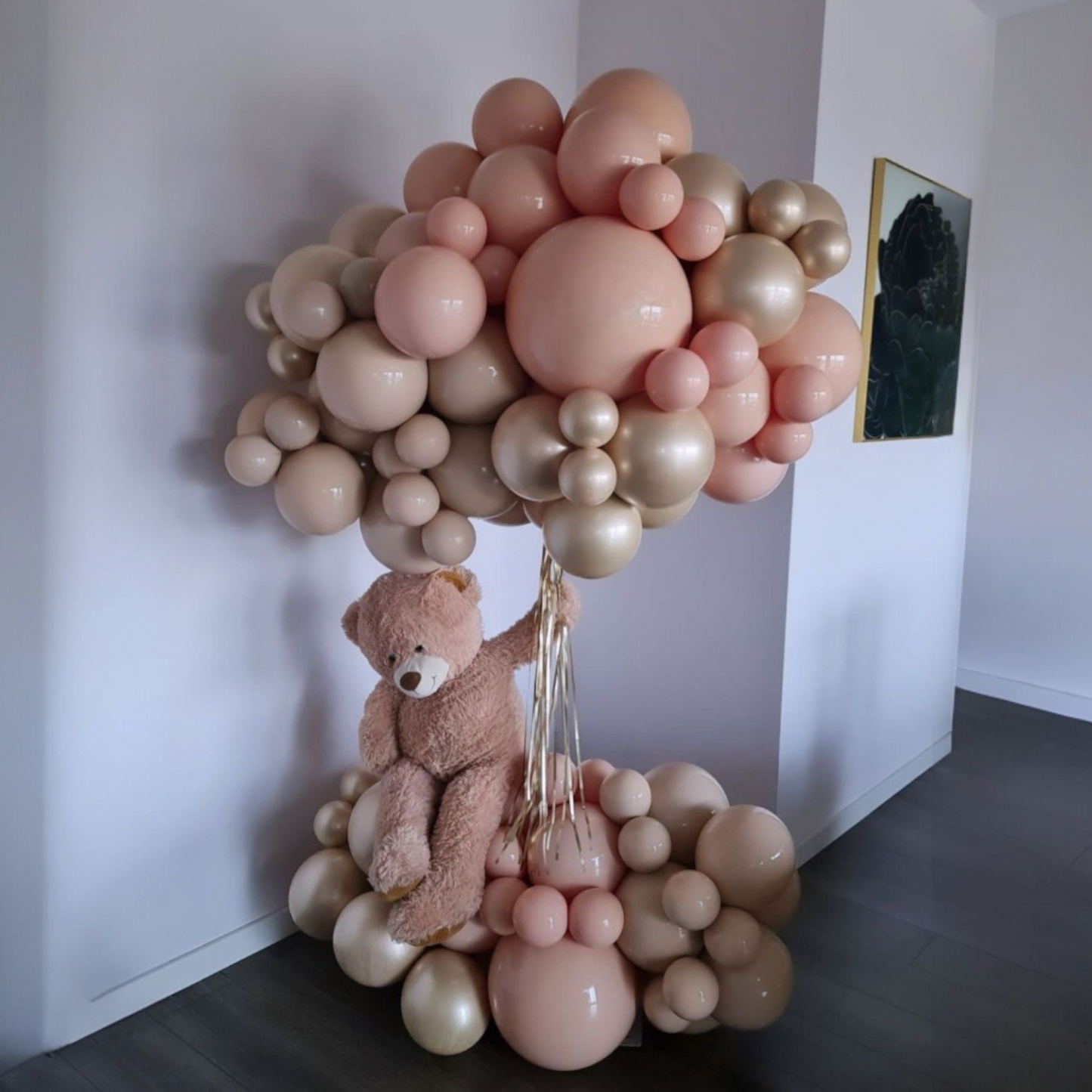 Blush Teddy Balloon Tree