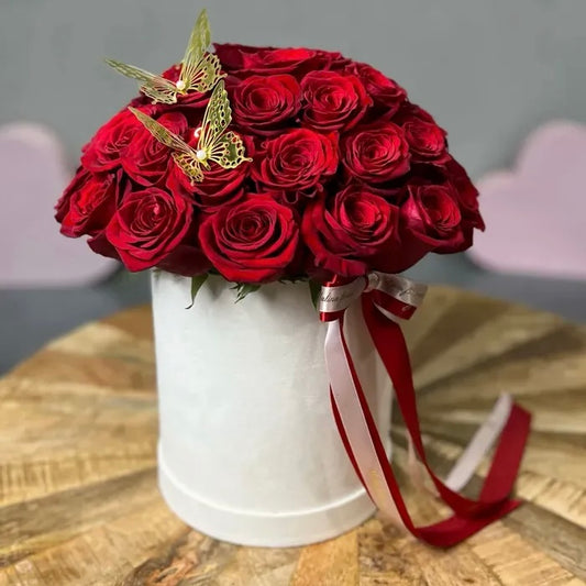 Butterfly Red Rose Box