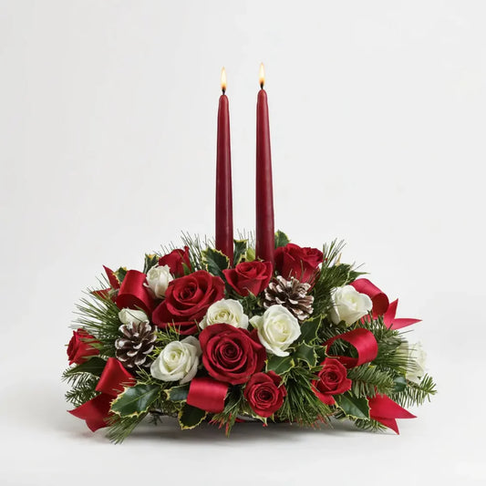Christmas Eve Candlelight Centrepiece