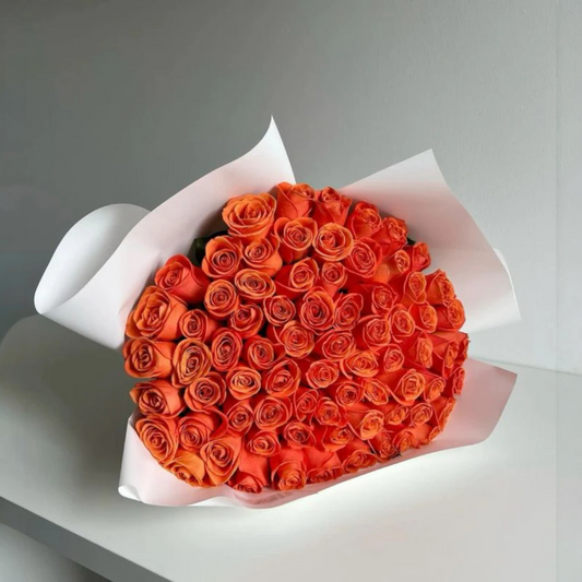 Fiery Elegance Rose Bouquet