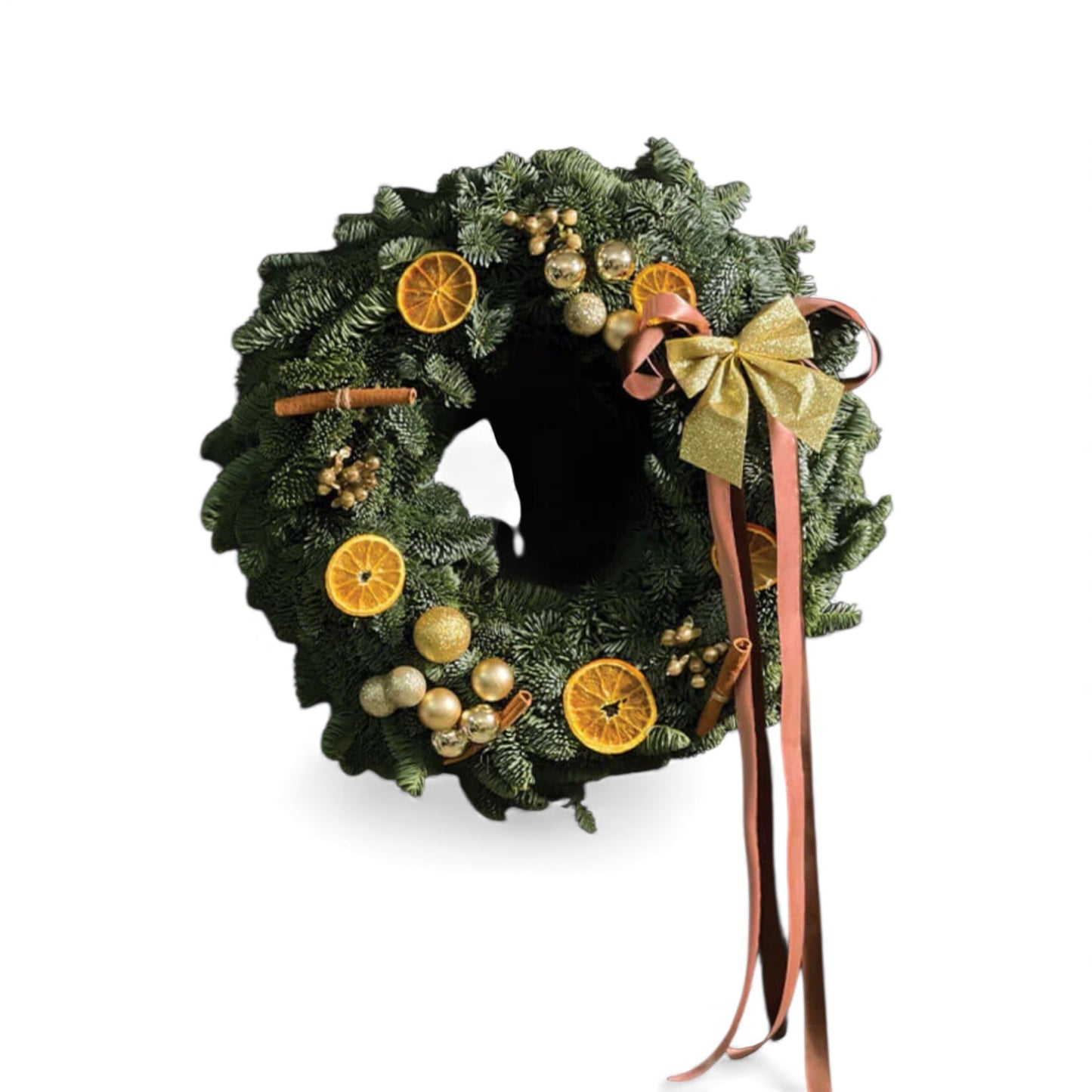 Golden Citrus Christmas Wreath