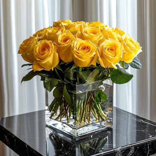 Golden Radiance Vase Arrangement