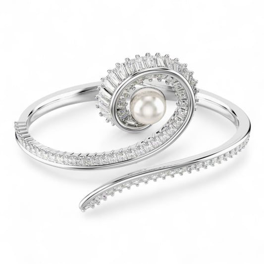 Swarovski x Ariana Grande Cuff Bangle in Rhodium-plated Metal