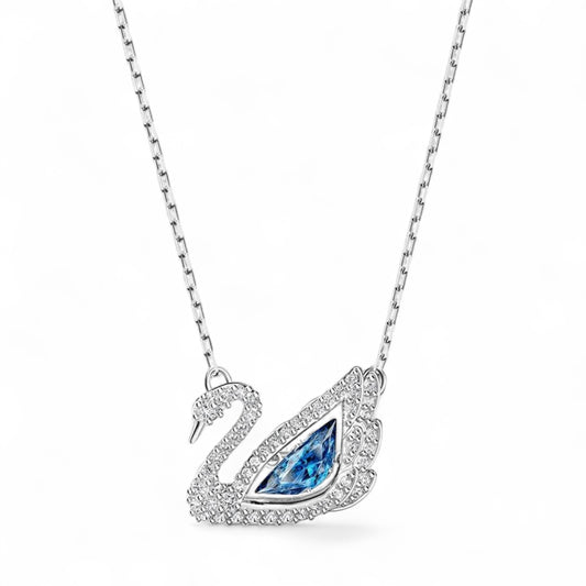 Swarovski Dancing Swan Necklace in Rhodium-plated Metal
