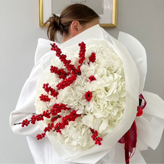 Ivory Winter Hydrangea Bouquet