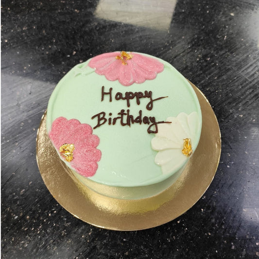 Mint Bloom Birthday Cake