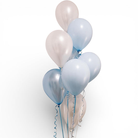 Pastel Blue & White Balloon Set