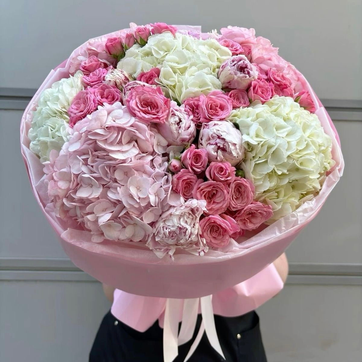 Pastel Peony & Hydrangea Luxe Bouquet