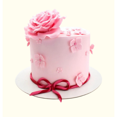 Pink Petals Floral Cake