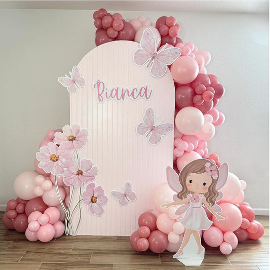 Pink Fairy Garden Birthday Setup