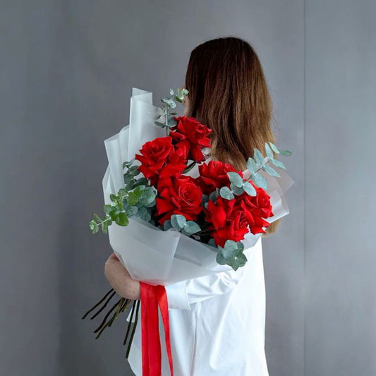 Red Grace Hand-Tied Bouquet