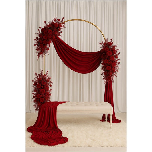Scarlet Elegance Floral Setup