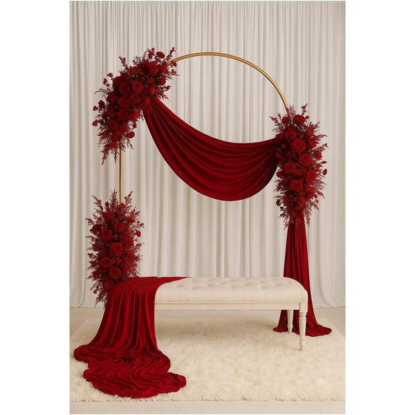 Scarlet Elegance Floral Setup - Vianya Florals 